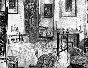 William Ewart Prints: The Death of Mr. Gladstone:bed-room, in which Mr. Gladstone died... 1898. Creator: Unknown