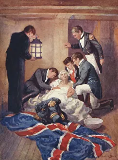 Tableau Prints: The Death of Nelson, 1925. Creator: Howard Davie