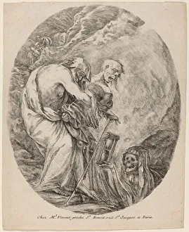 Death with an Old Man, probably 1648. Creator: Stefano della Bella