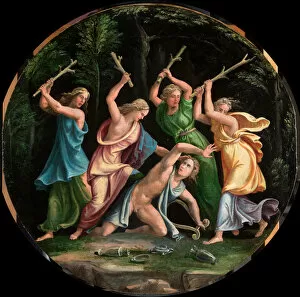 Roman Literature Gallery: Death of Orpheus. Creator: Romano, Giulio (1499-1546)