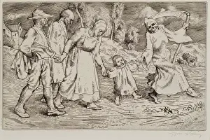 Family Group Prints: Death And The Ploughman's Wife - Frontispiece