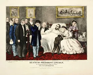 Generals Prints: Death of President Lincoln, at Washington, DC, April 15th 1865, pub