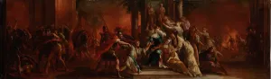 1760s Prints: The Death of Priam, c1760. Creator: Johann Andreas Herrlein