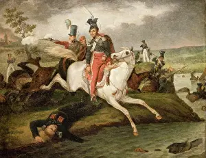 Drowned Prints: Death of Prince Jozef Poniatowski, between 1815-1842. Creator: Unknown