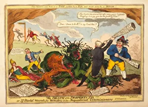Castlereagh Prints: The Death of the Property Tax!! or 37 Mortal Wounds for Ministers and the Inquisitional