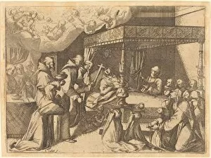 Sadness Gallery: Death of the Queen, 1612. Creator: Jacques Callot