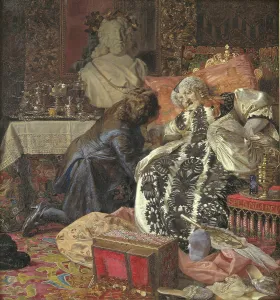 Status Prints: The Death of Queen Sophie Amalie, 1882. Creator: Kristian Zahrtmann