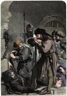 King Richard Iii Gallery: Death of Richard II, 1861. Artist: W Thomas