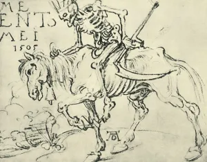 Durer Prints: Death riding, 1505, (1943). Creator: Albrecht Durer