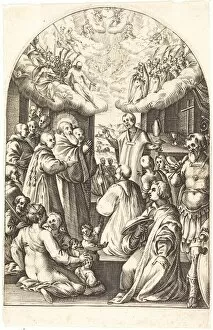 Benedictine Gallery: Death of Saint Benedict, 1608 / 1611. Creator: Jacques Callot