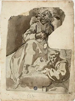 Incised Prints: Death of a Saint, c.1580. Creator: Unknown