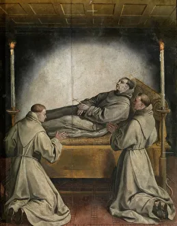 Friar Prints: Death of Saint Didacus, c1560-1600. Creator: Martin de Vos