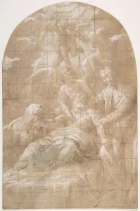 Ascension Gallery: Death of Saint Joseph, 17th century. Creator: Anon