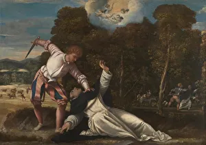 The Death of Saint Peter Martyr, 1540s. Artist: Bernardino da Asola (1490-1535) The Death of Saint Peter Martyr, 1540s. Artist: Bernardino da Asola (1490-1535)