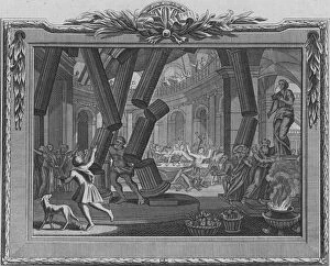 Luyken Collection: The Death of Samson, 1770. Artist: T Smith