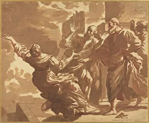 The Death of Sapphira. Creator: Jan de Bisschop