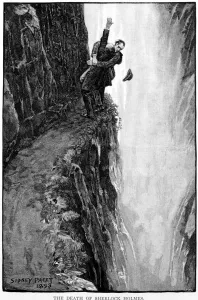 Dangerous Prints: The death of Sherlock Holmes, 1893. Artist: Sidney E Paget