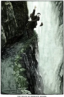 The death of Sherlock Holmes, 1893. Artist: Sidney E Paget