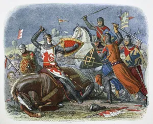 James William Edmund Gallery: Death of Simon de Montfort, Battle of Evesham, Worcestershire, 1265 (1864). Artist