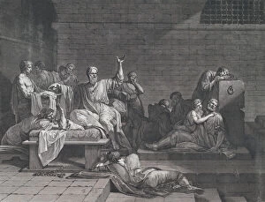 Images Dated 28th October 2020: The Death of Socrates, 1790. Creator: Jean Francois Pierre Peyron