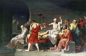 4th Century Bc Prints: The Death of Socrates, 4th century BC, (1787). Artist: Jacques-Louis David