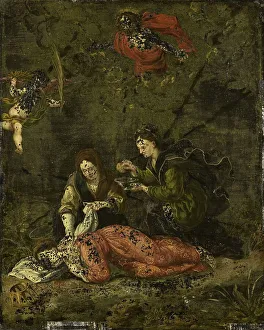Slate Prints: Death of St Cecilia, c.1600. Creator: Anon