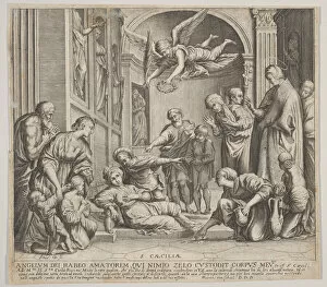 Cecilia Collection: The death of St Cecilia, ca. 1640-60. Creator: Johann Friedrich Greuter
