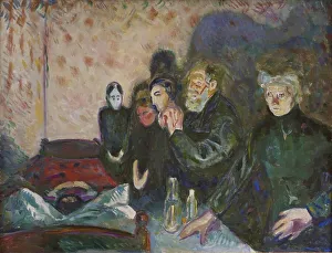Death Bed Prints: Death Struggle, 1915. Creator: Edvard Munch