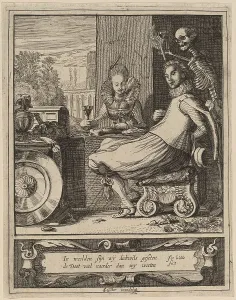 Jan Vanden Velde Prints: Death Taking a Couple by Surprise. Creator: Jan van de Velde II