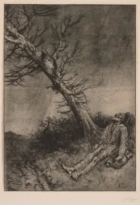 Death of the Vagabond. Creator: Alphonse Legros (French, 1837-1911)