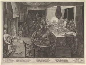 Virgin Mother Collection: The Death of the Virgin, 1574. Creator: Philip Galle