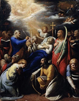 Gaspard Gallery: The Death of the Virgin, 1612. Artist: Gaspard Gailius