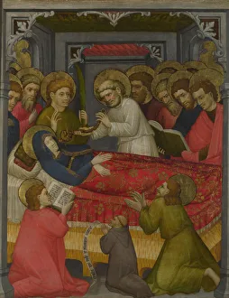 Assunta Prints: The Death of the Virgin, c. 1425. Artist: Tyrolese (active 1420-1430)