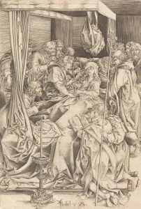 Deathbed Prints: The Death of the Virgin, c. 1480 / 1490. Creator: Israhel van Meckenem