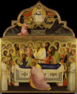 Dormition Of The Theotokos Gallery: The Death of the Virgin, ca 1370-1375. Artist: Gerini, Niccolo di Pietro (ca. 1350-1415)
