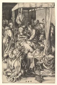 Last Rites Prints: Death of the Virgin, ca. 1435-1491. Creator: Martin Schongauer