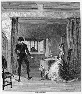 Death Warrant Gallery: The death warrant, 1840. Artist: George Cruikshank