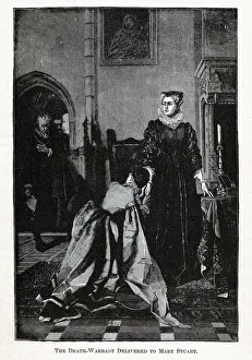 Good Queen Bess Prints: The Death Warrant Delivered To Mary Stuart, 1882. Artist: Anonymous