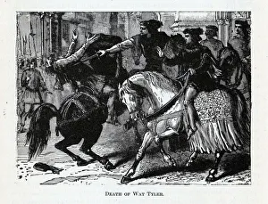 Feudalism Gallery: Death of Wat Tyler, 1882. Artist: Anonymous