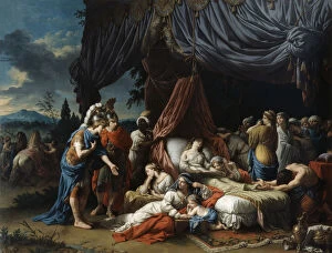 Images Dated 12th September 2005: The Death of the Woman of Darius, 1785. Artist: Louis Jean Francois Lagrenee
