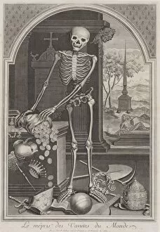 Mitre Collection: Death with Worldly Vanities, 1700 / 1720. Creator: Unknown