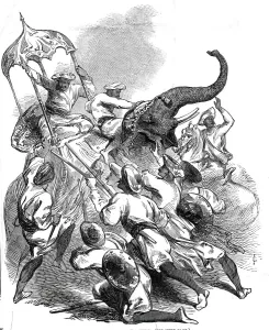 Viziers Prints: Death of the Wuzeer of Lahore, 1845. Creator: Unknown