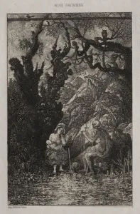 1822 1885 Prints: Death and the Young Mother, 1861. Creator: Rodolphe Bresdin (French, 1822-1885); Auguste