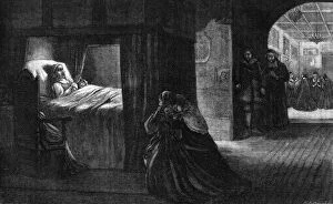 Images Dated 27th March 2007: The deathbed of Oliver Cromwell, 3 September 1658, (19th century)