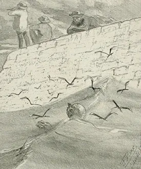 Uylenspiegel Prints: Déballages, 1857. Creator: Félicien Rops