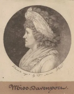 Hairband Prints: Debby Davenport, 1798. Creator: Charles Balthazar Julien Fevret de Saint-Memin