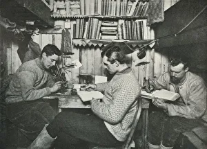 Debenham, Gran, and Taylor in their Cubicle, 18 May 1911, (1913). Artist: Herbert Ponting