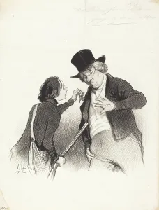 Dangerous Prints: Un debut a la chasse, 1844. Creator: Honore Daumier