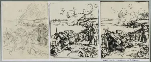 Debut de la manoeuvre de la Marne, 1914. Creator: Auguste Louis Lepere (French