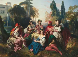Franz Xavier 1805 1873 Prints: The Decameron, 1837. Artist: Winterhalter, Franz Xavier (1805-1873)